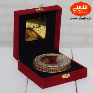 پک کادویی مخمل حاوی نیم مثقال زعفران ارگانیک قائنات