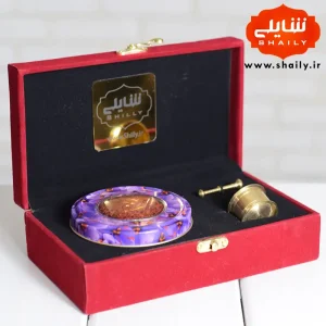 پک کادویی مخمل مدل لعیا حاوی یک مثقال زعفران ارگانیک قائنات