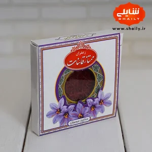 پک کادویی مدل گل حاوی یک مثقال زعفران ارگانیک قائنات